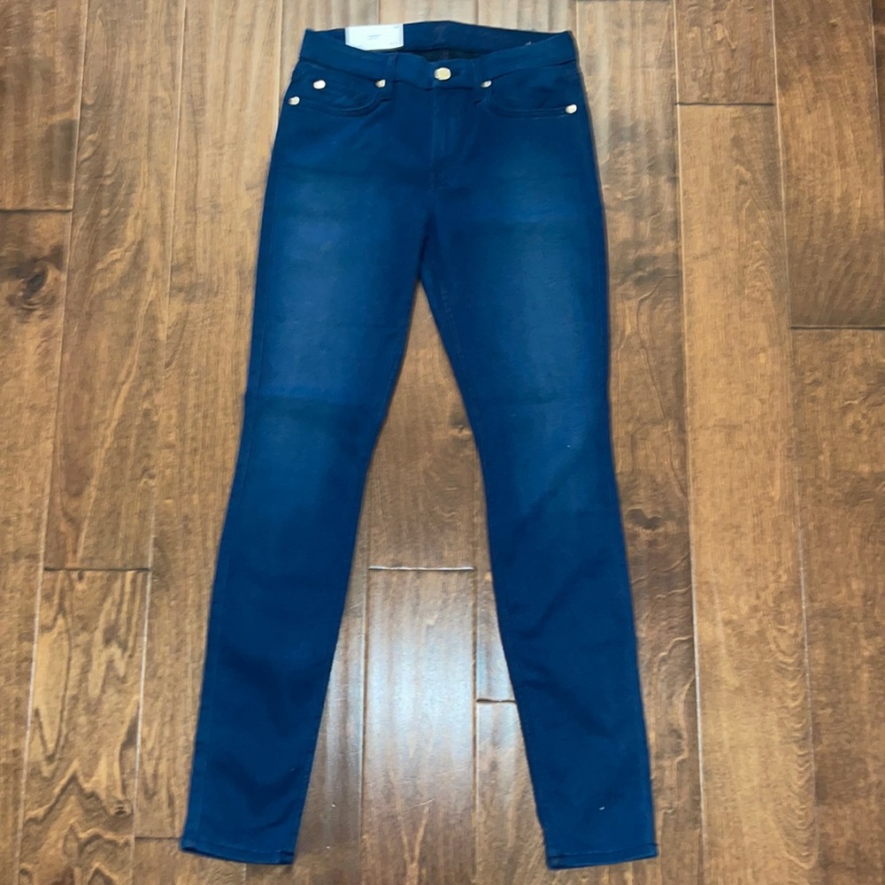 NWT 7 For All Mankind mid rise skinny - super skinny size 28